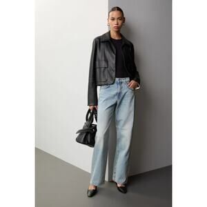 7 For All Mankind Tess Jeans High-Waist Wide Leg Light Wash Denim Ssz 31